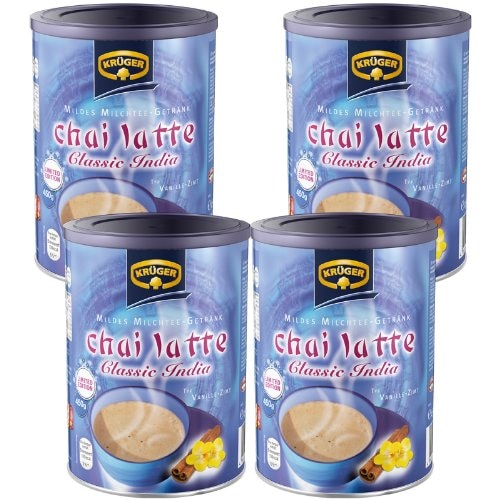 Krüger Chai Latte Classic India Milchteepulver Dose 4er Pack 