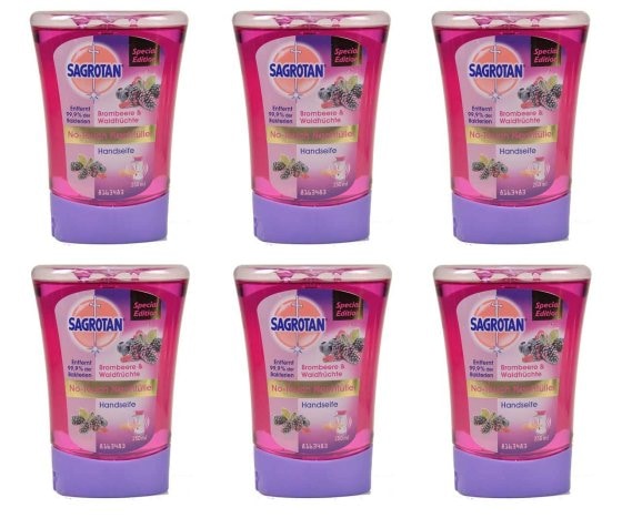 Sagrotan No Touch Nachfüller Brombeere und Waldfrüchte 250ml 6er Pack 