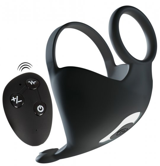Hodenvibrator Cock ring with RC ball massager 