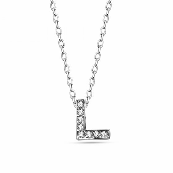 Anhänger mit Kette Buchstabe L 925/- Sterling Silber 