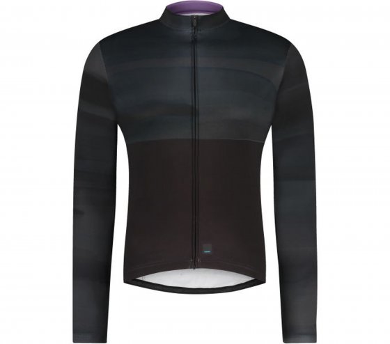 VERTEX Long Sleeves Jersey Printed, Black/ Gray Line 