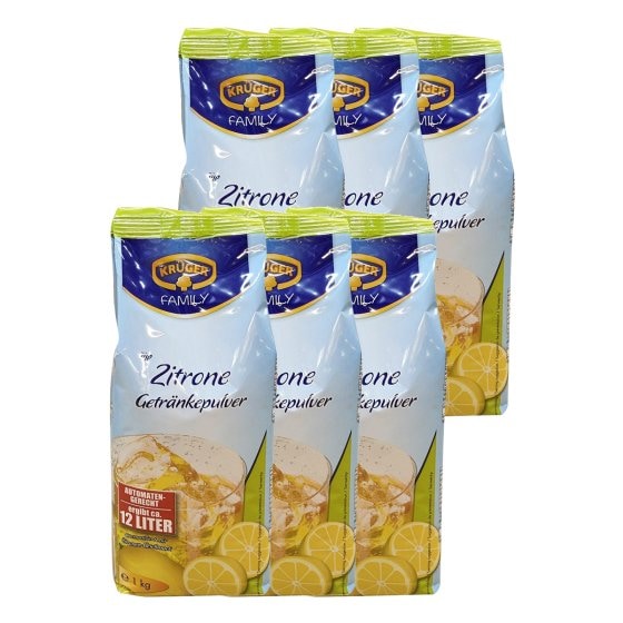 Krüger Zitrone Instant Getränkepulver Erfrischungsgetränk 6x 1000g 