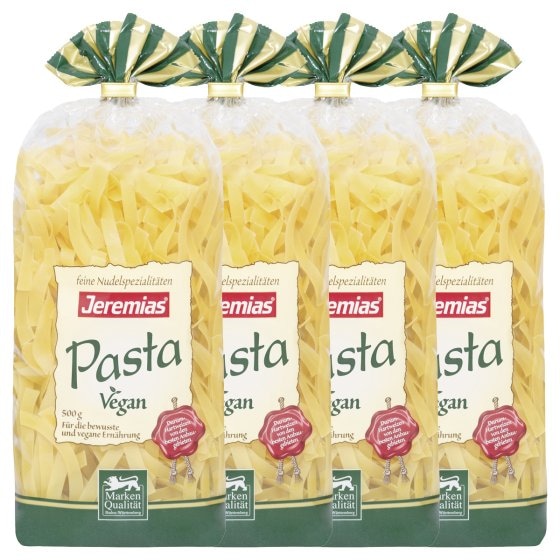 Jeremias Bandnudeln 8mm Pasta aus Hartweizengriess 500g 4er Pack 