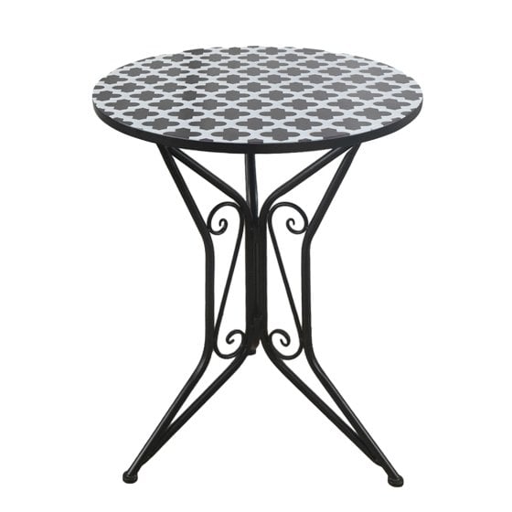 Gartentisch Metall Black and White 
