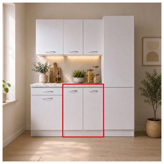 Küchenunterschrank Jenna Weiß 60 cm 