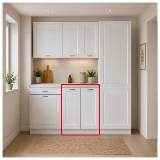 Küchenunterschrank Jenna Country Weiß 60 cm 