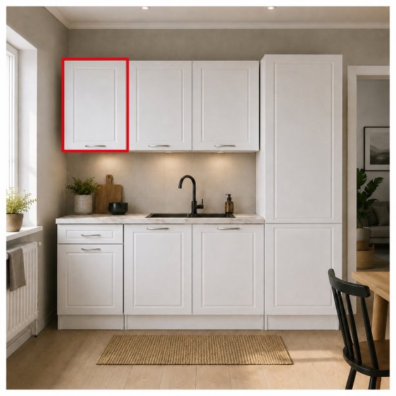 Küchenhängeschrank Jenna Country Weiß 40 cm 