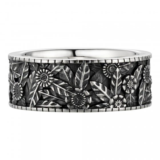 Ring 925/- Sterling Silber oxidiert-poliert 