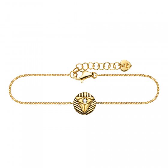 Armband 925/- Sterling Silber vergoldet Zirkonia 