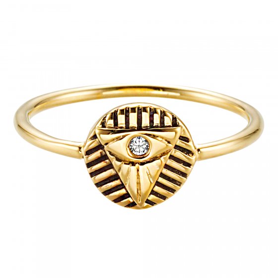 Ring 925 Sterling Silber vergoldet Zirkonia 