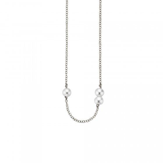 Collier 925/- Sterling Silber Süßwasserzuchtperlen 