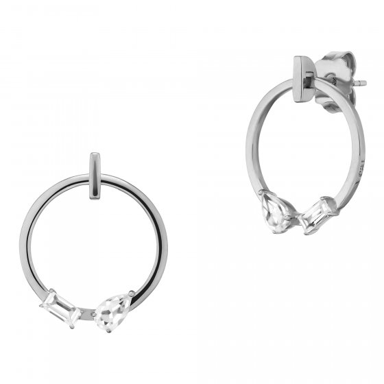 Ohrringe 925 Sterling Silber rhodiniert mit Weißtopas 