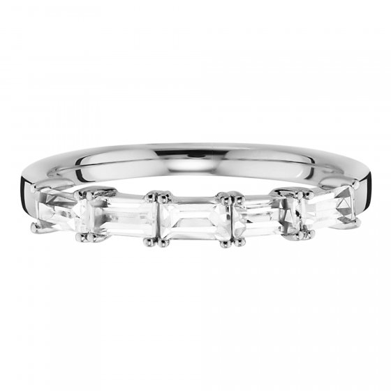 Ring 925/- Sterling Silber rhodiniert mit Weißtopas 