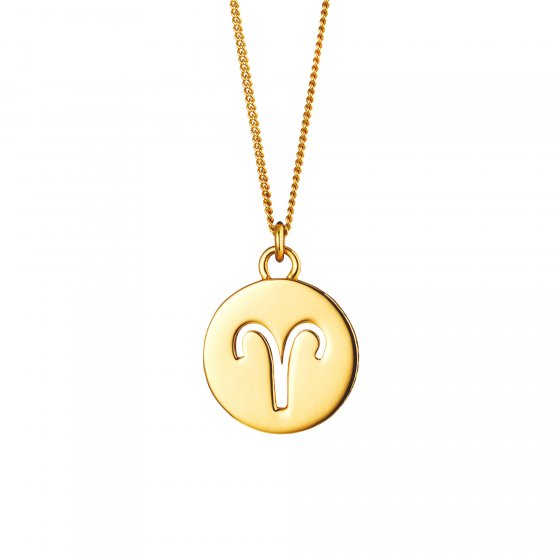 Halskette Widder Sternzeichen 925/- Sterling Silber vergoldet 