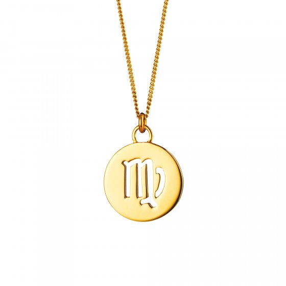 Halskette Jungfrau Sternzeichen 925/- Sterling Silber vergoldet 