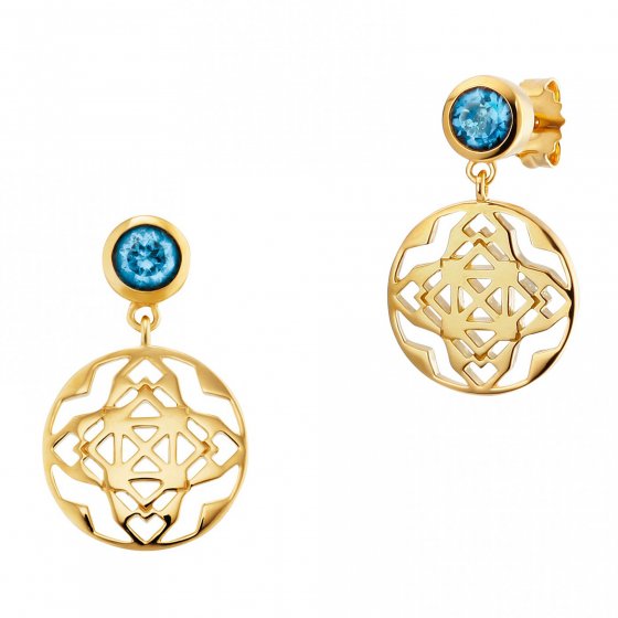 Ohrstecker 925/-Sterling Silber vergoldet Topas 