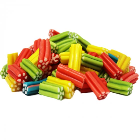 Fruchtgummi Kolbenfrüchte gefüllt mit Weichkaramell Halal 300g