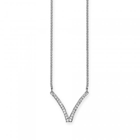 Collier 925/-Sterling Silber rhodiniert Topas 