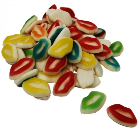Fruchtgummi Lippen bunt glänzend fruchtig süß weich Halal 175g 