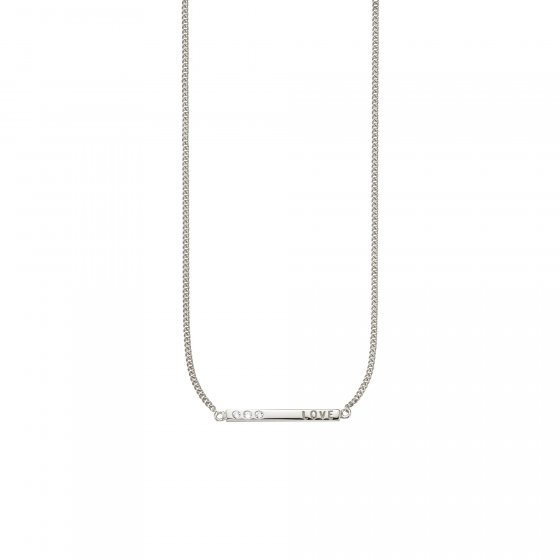 Collier 925/- Sterling Silber rhodiniert Zirkonia Love 