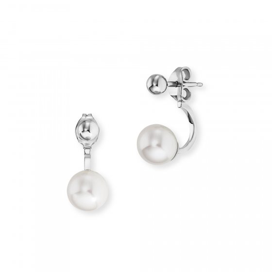 Ohrstecker 925-/ Sterling Silber rhodiniert Perlen 