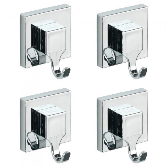Vacuum-Loc® Haken-Set eckig, 2 x 2 Stück, 2 x 2er Set, Befestigen ohne bohren 