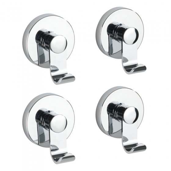 Vacuum-Loc® Haken-Set Mod. Irun, 2 x 2 Haken, Zwei 2er Sets, Befestigen ohne bohren 