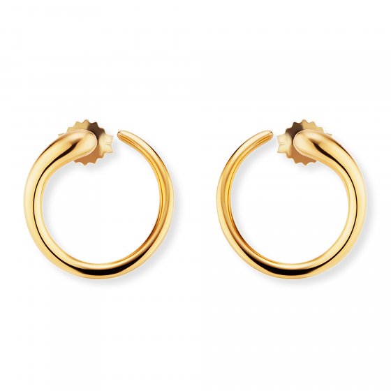 Creolen 925/-Sterling Silber vergoldet Tropfen 