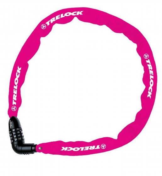 Kettenschloss BC 115 Code, Länge 110cm, Ø4mm pink