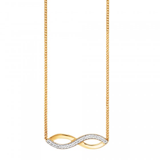 Collier 925/-Sterling Silber vergoldet Topas Infinity 