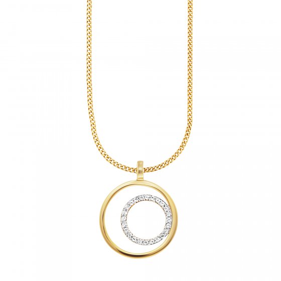 Anhänger mit Kette 925/-Sterling Silber vergoldet Topas 