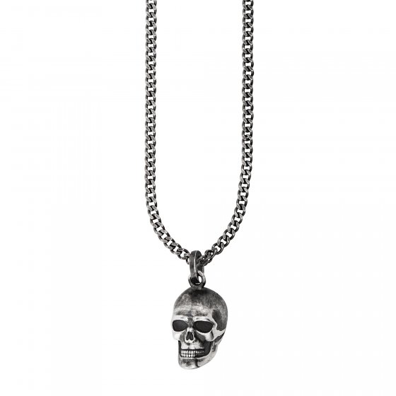 Anhänger mit Kette Totenkopf 925/- Sterling Silber oxidiert 