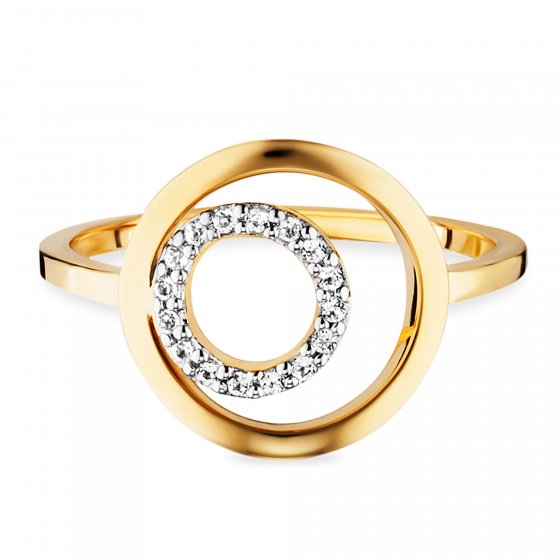 Ring 925 Sterling Silber gelb vergoldet Topas 