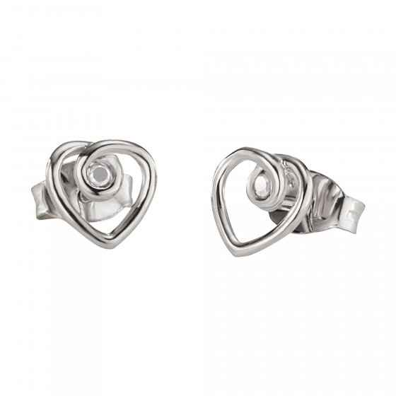 Ohrstecker 925/- Sterling Silber rhodiniert Zirkonia 