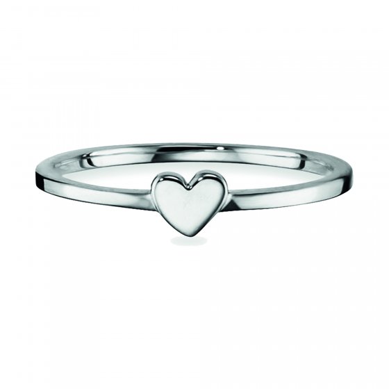 Ring 925/- Sterling Silber rhodiniert Herz 