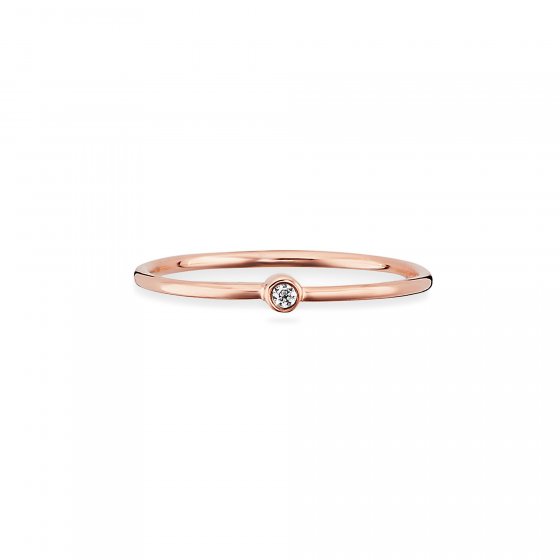 Ring 925 Sterling Silber rosé vergoldet Zirkonia 