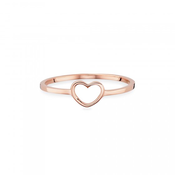 Ring 925/- Sterling Silber rotvergoldet Herz 