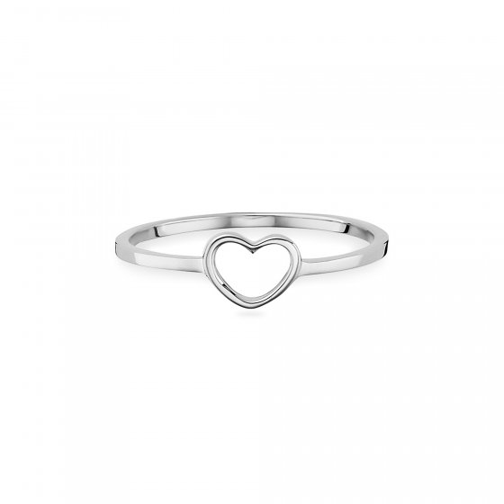 Ring 925/- Sterling Silber rhodiniert Herz 
