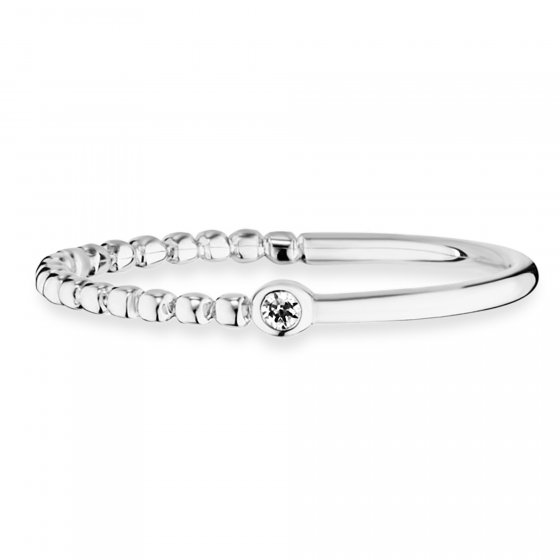 Ring 925/- Sterling Silber rhodiniert Zirkonia 