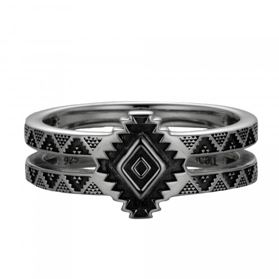 Ring 925/- Sterling Silber oxidiert Amerika 