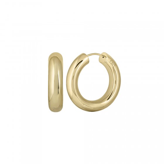 Ohrringe Silber 925 vergoldet 17mm chunky 