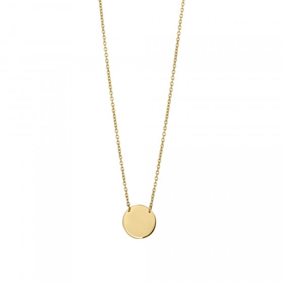 Collier 925/-Sterling Silber vergoldet Plättchen Boho 