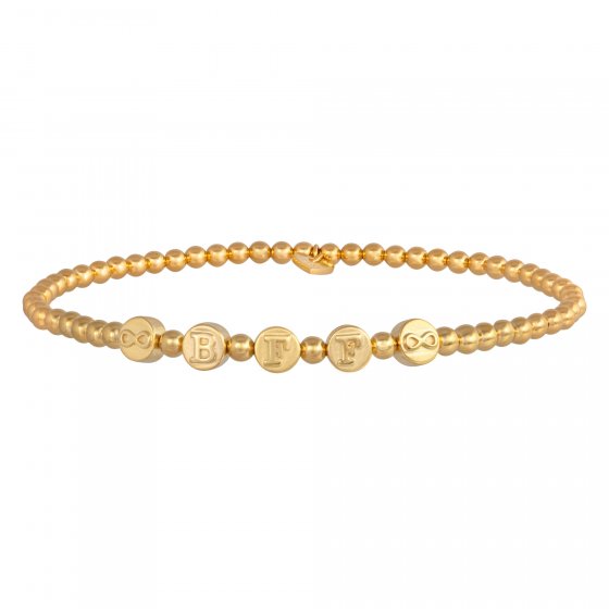 Stretch-Armband 925/- Sterling Silber vergoldet BFF 