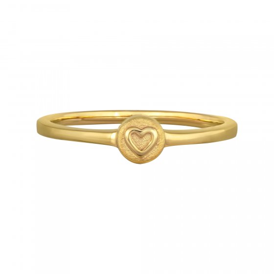 Ring 925/- Sterling Silber vergoldet Herz 