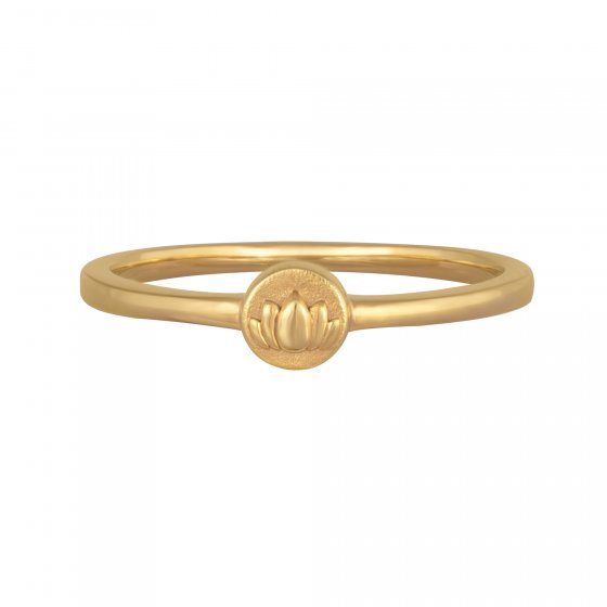 Ring 925/- Sterling Silber vergoldet Lotusblüte 