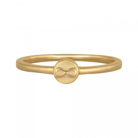 Ring 925/- Sterling Silber vergoldet Unendlichkeitssymbol 