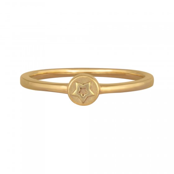 Ring 925/- Sterling Silber vergoldet Stern 