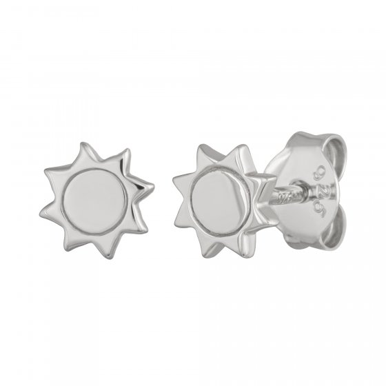 Ohrstecker 925 Sterling Silber rhodiniert Sonne 