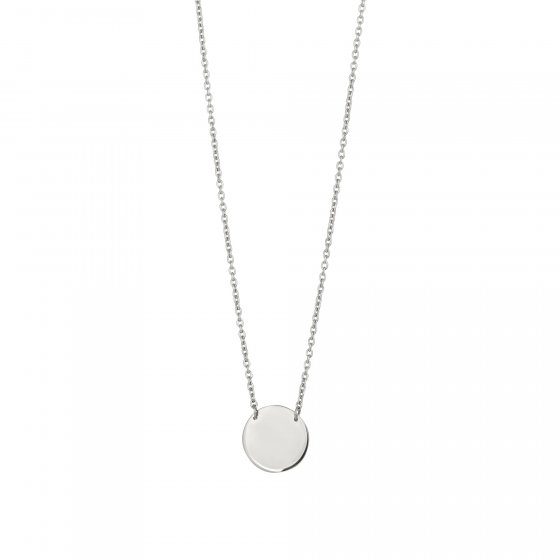 Halskette 925 Sterling Silber rhodiniert Plättchen Boho 