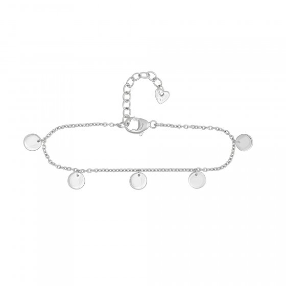 Armband 925 Sterling Silber rhodiniert Plättchen Boho 